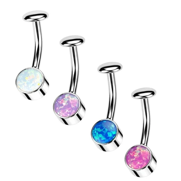 Wholesale G23 Implant Grade Titanium Opal Navel Piercing Floating Belly Jewelry Belly Button Rings