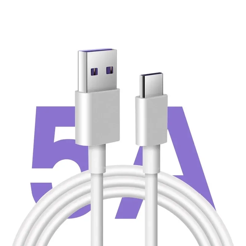 1m 2M USB Type C Cable 5A Quick Charge 3.0 For Huawei Samsung Note 9 USB-C Wire Fast Charging Cord Charger Usb c Type-c Data