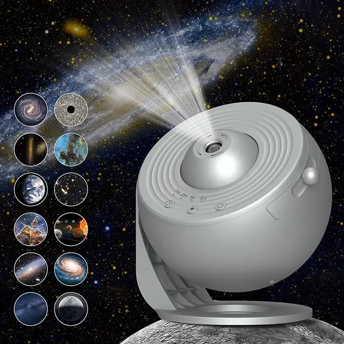 Star Projector for Bedroom Ultra Clear Galaxy Night Light with 4K 13 Galaxy Discs 360 Rotation Real Sky Light for Birthday Gift