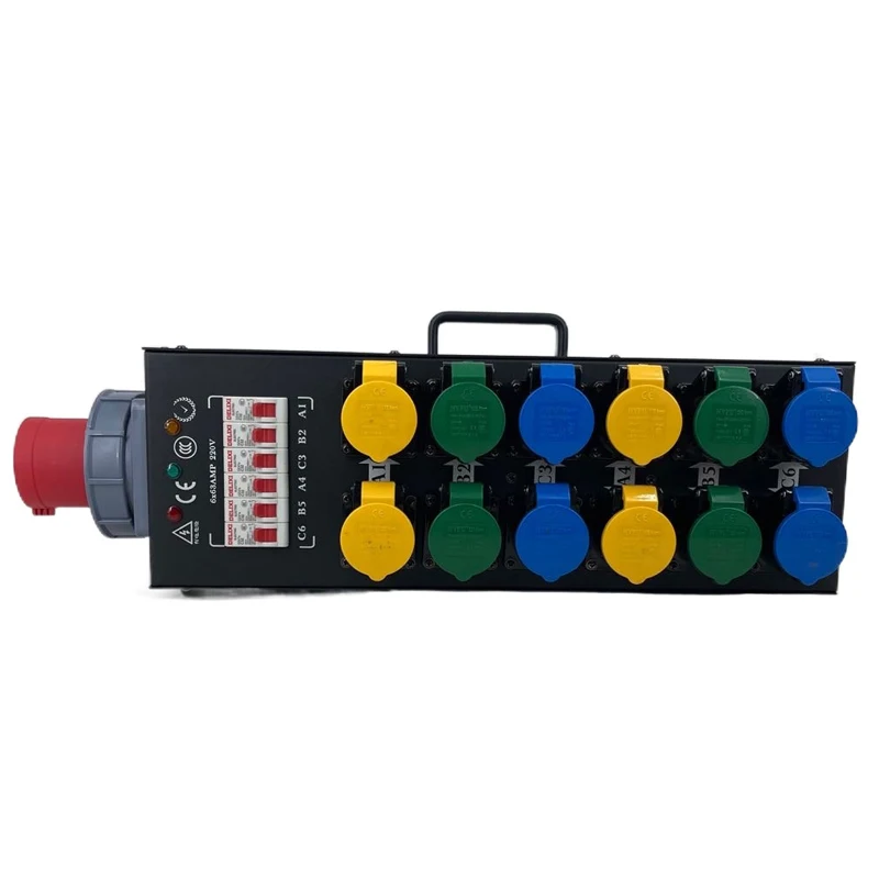 Plastic industrial socket box industrial plug-in power cabinet LED screen performance distribution aviation plug-in stage box