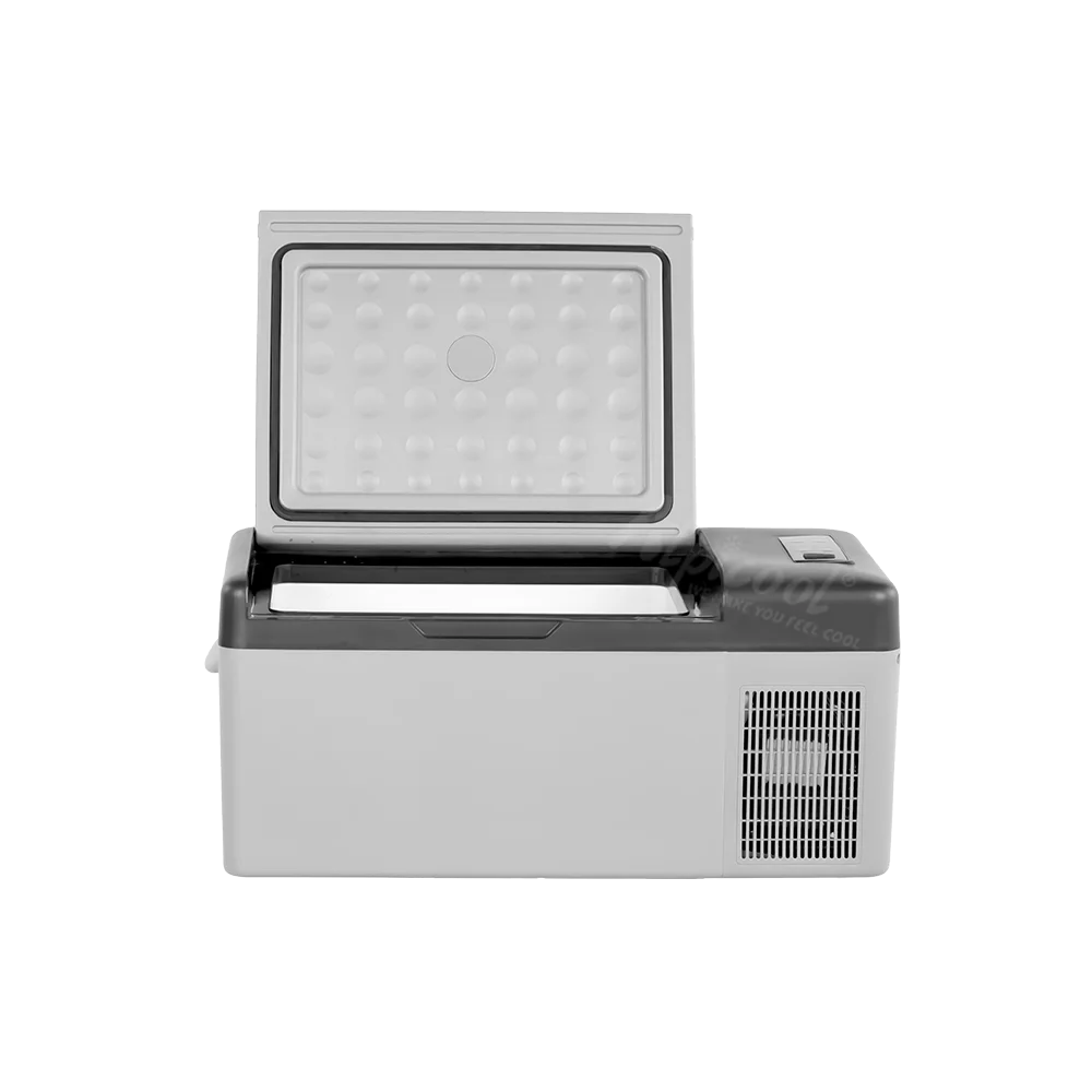 C15 Mini 12V Detachable Door Car Freezer Home Outdoor Dual Use Fridge Frosted Surface Refrigerator Portable Truck Cooler