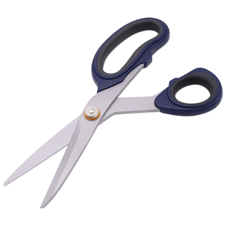 professional carbon steel vintage embroidery fabric sewing shears blue grey titanium tailor scissors