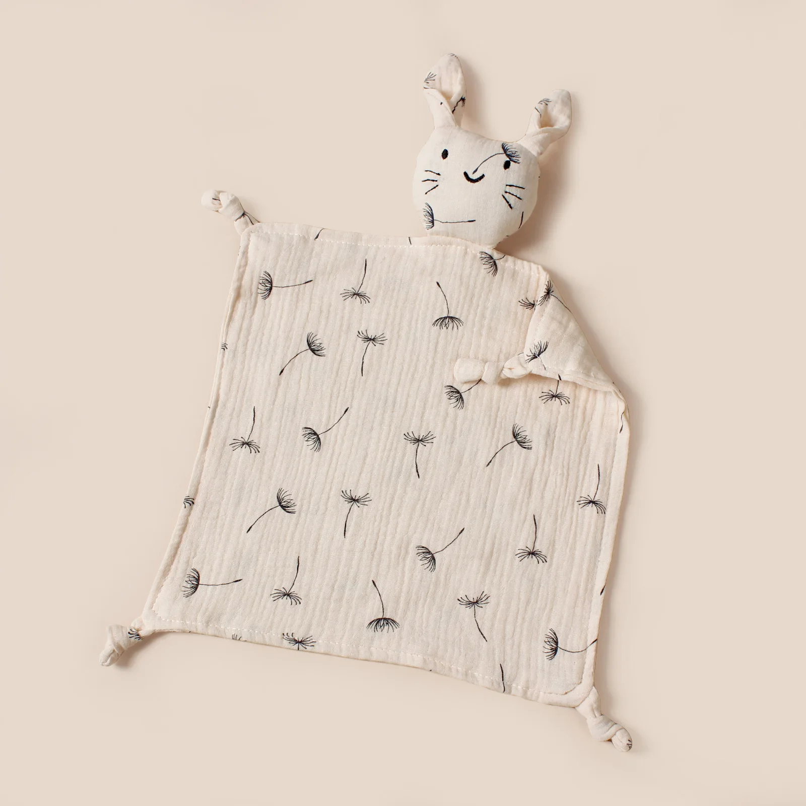 2023 New Cotton Gauze Bunny Lovey For Newborn Baby 30x30cm Rabbit Comforter Toy Infant Security blanket