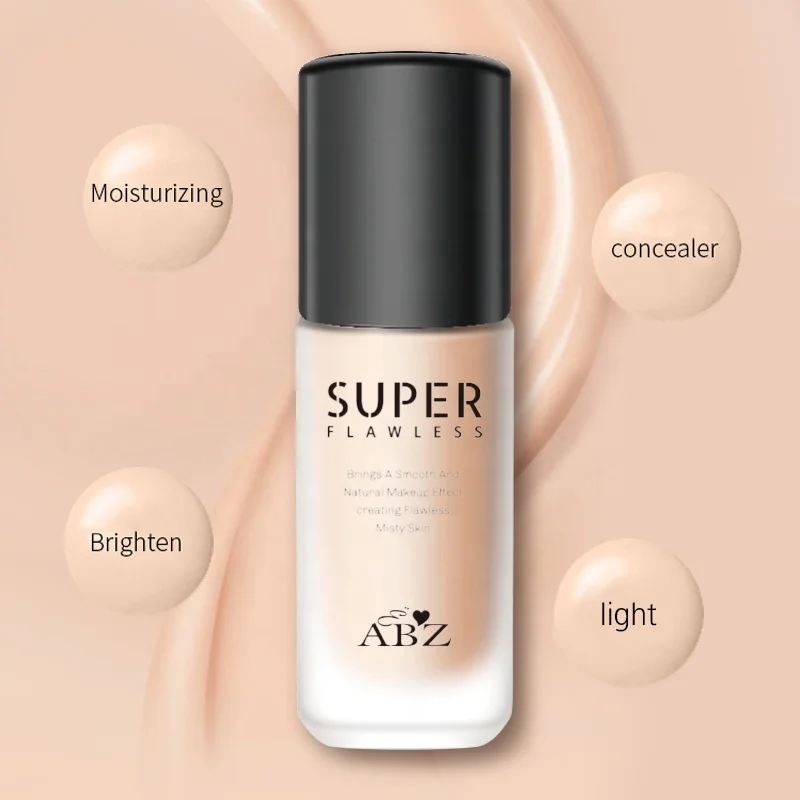ABZ Moisturizer Base Liquid Foundation Makeup Foundation Cream Moisturizing Full Cover Oil Free Foundation