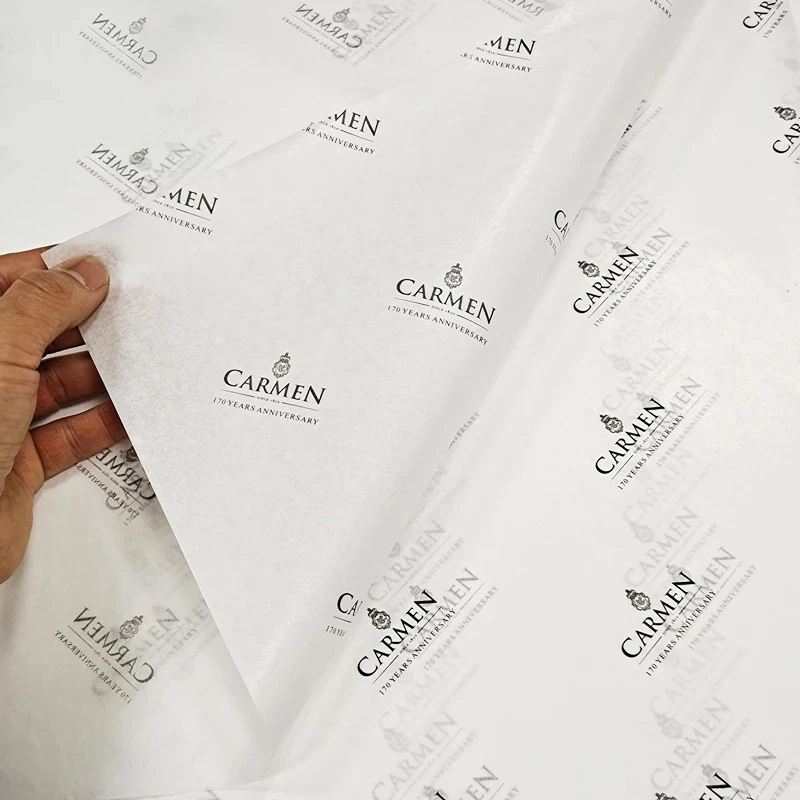 Wholesale Custom Logo Print Flower Wrapping Silk Tissue Paper For Packing Clothing Gift Small Business