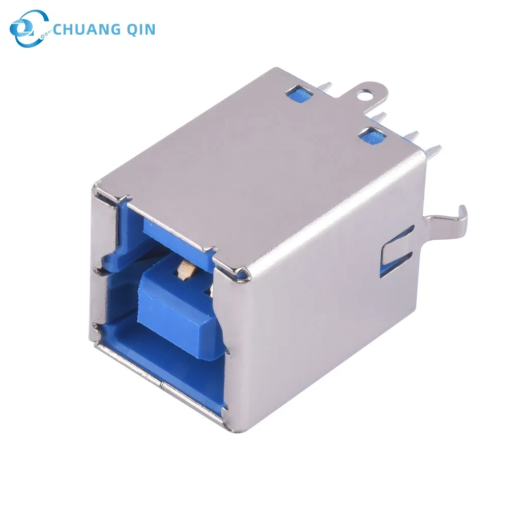 180 Degree Vertical Printer Port Dip Usb Type-B 3.0 Connector Felame