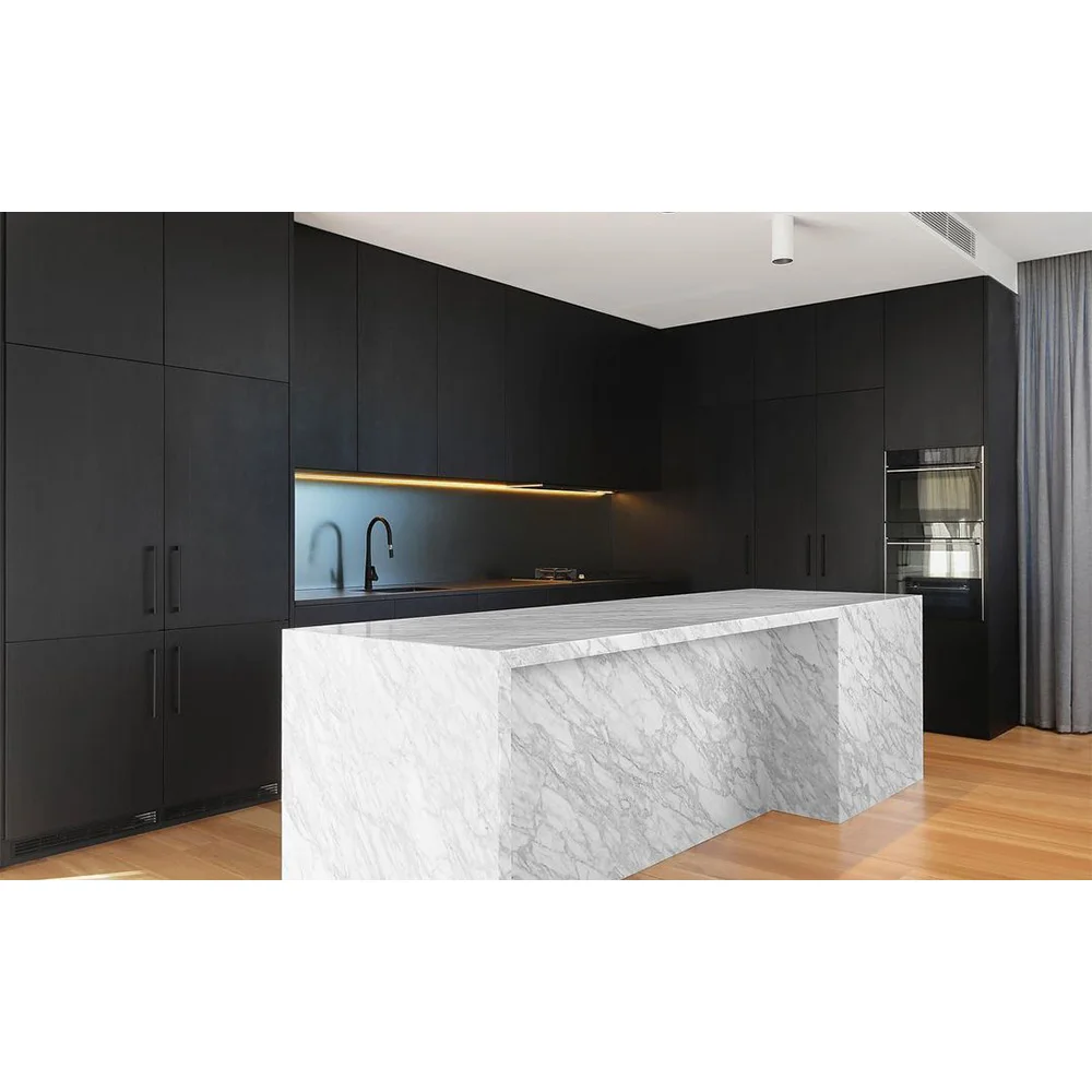 Contemporary Style Wooden Veener Fashionable MFC White Color Kitchen Cabinet