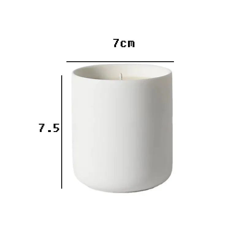Minimalist Large Candle Jar Christmas Candle Tins Ceramic Frosted Candle Holders Jar Empty Container  For Birthday Celebrations