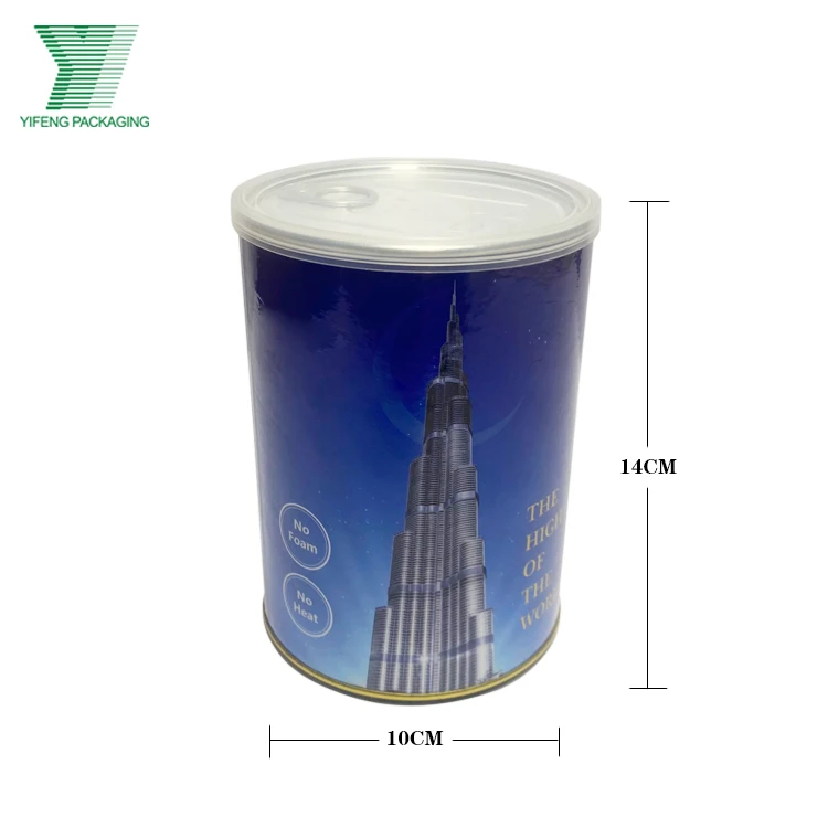 Biodegradable Metal Lid Cylinder Cardboard Box Natural Brownie Kraft Paper Tube for Coffee Beans Tea Leaves Tea Bags Packaging