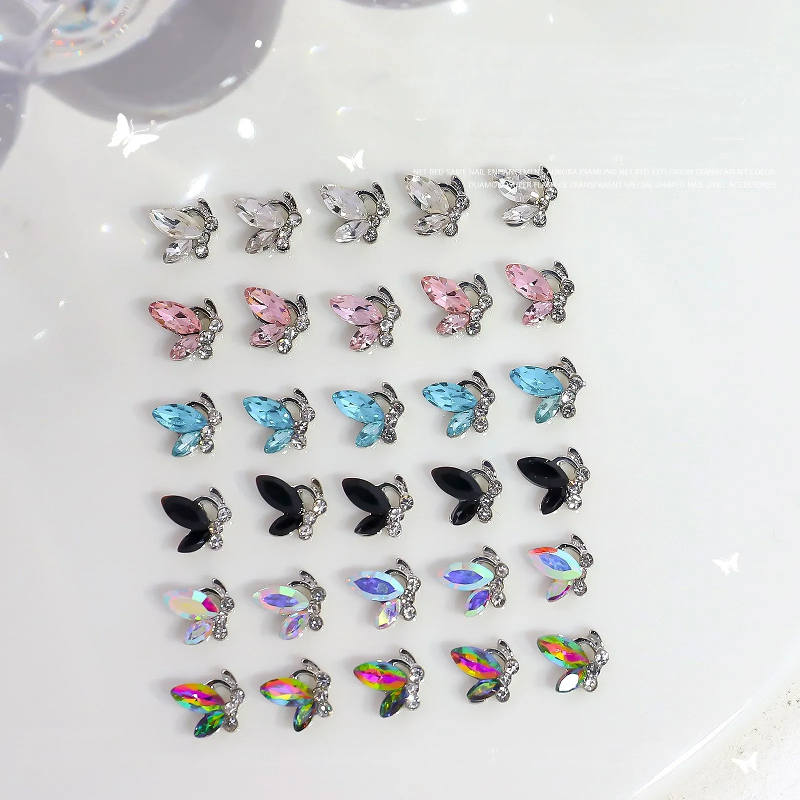 Nail Accessories Mini Crystal Butterfly Nail Accessories Decoration