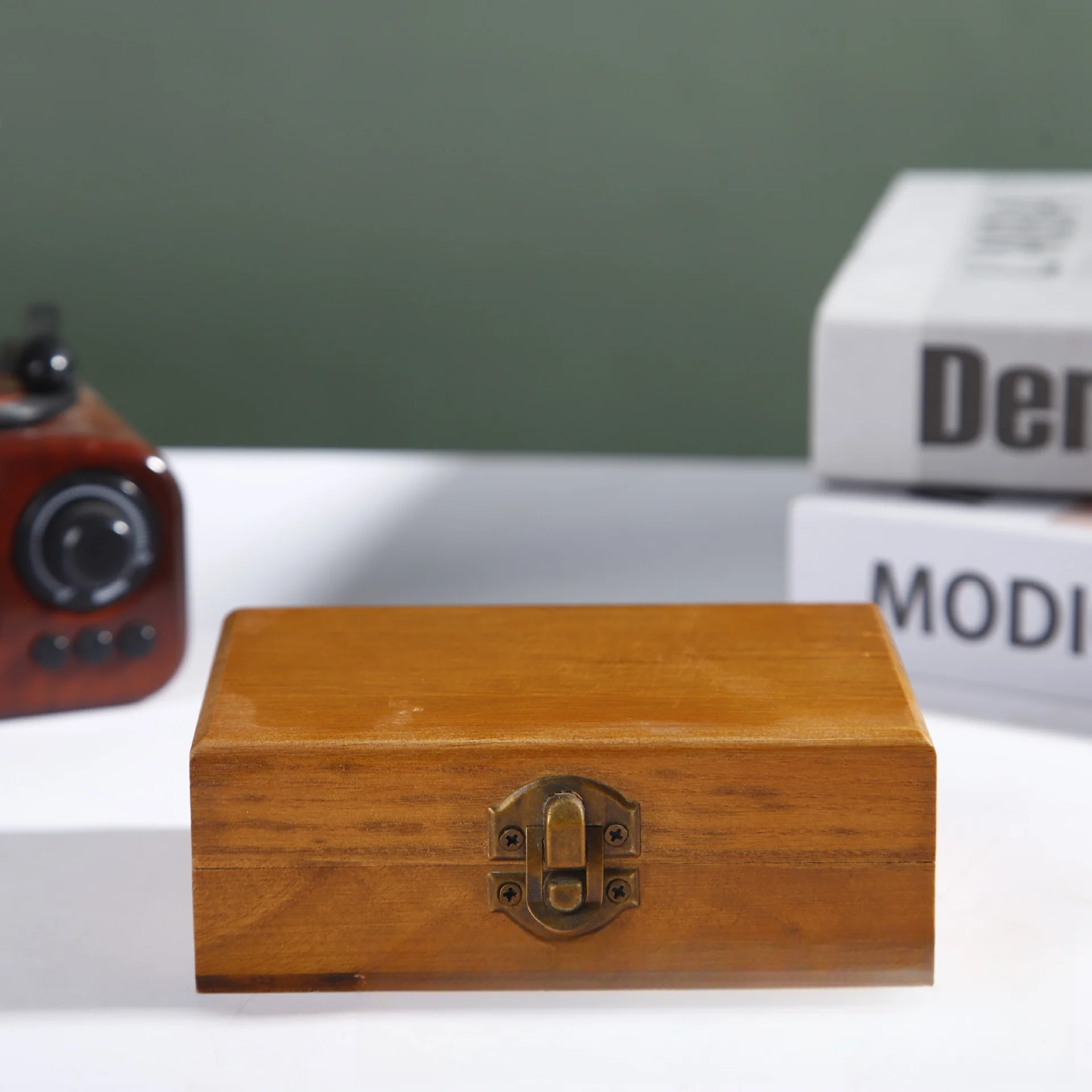 Handmade Simple Wooden Pull-Out Cover Pine Box for Tea Essential Oils or Gift Storage-Wood Crafts Wooden Boxes Wall Signs