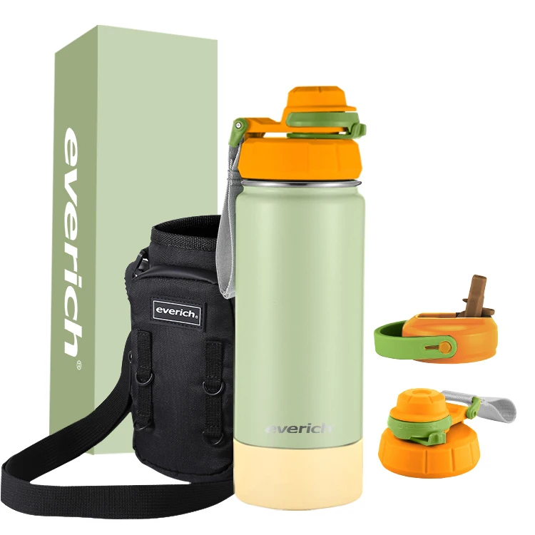 Food grade BPA free bulk price wholesale insulated water bottle stainless steel with full styles of lid