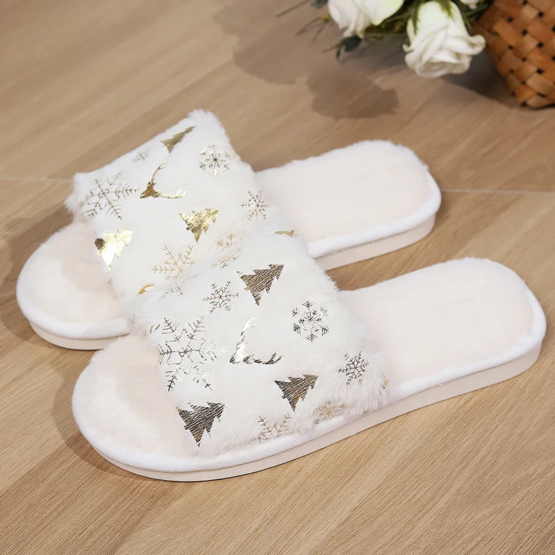 PVC Sole White Slipper House Latest Ladies Open Toe Slippers Women Home Slide Slippers