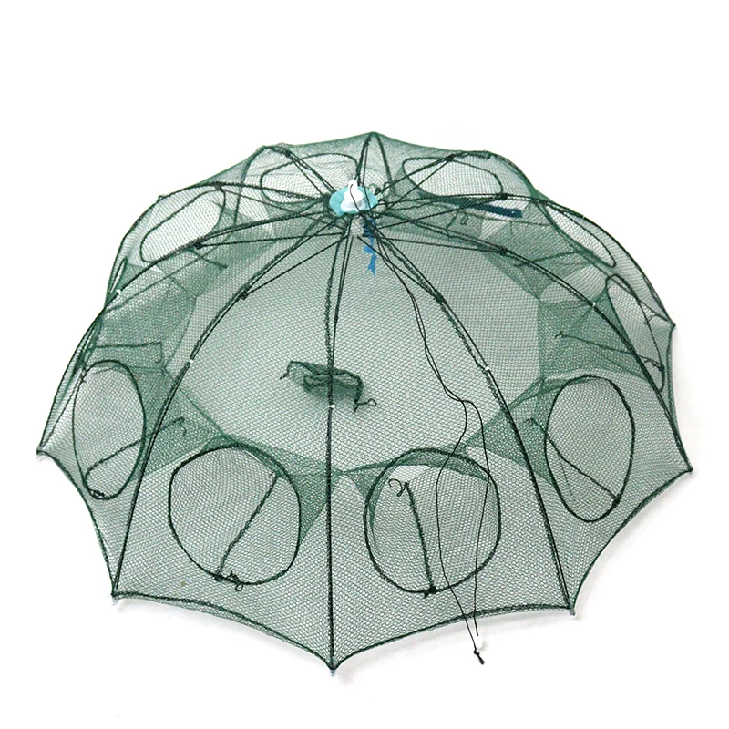 Fishing Trap Umbrella Folded Portable 6-20 Hole Automatic Minnow crayfish Fishing Shrimp Cage Fishing Net