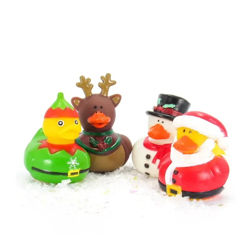 Christmas holiday gift eco friendly weighted floating mini yellow custom bulk rubber bath ducks for kids