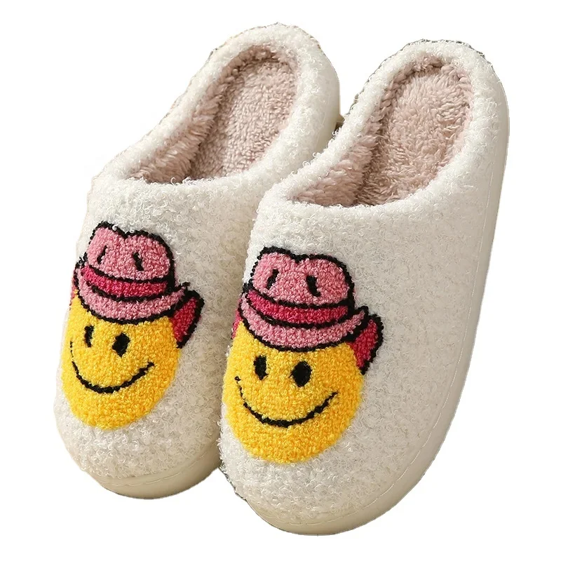 Germany Winter Thick Bottom Plush Home Slippers Fleece Coral Velvet Bedroom House Shoes Soft Warm Indoor Slipper for Men Women