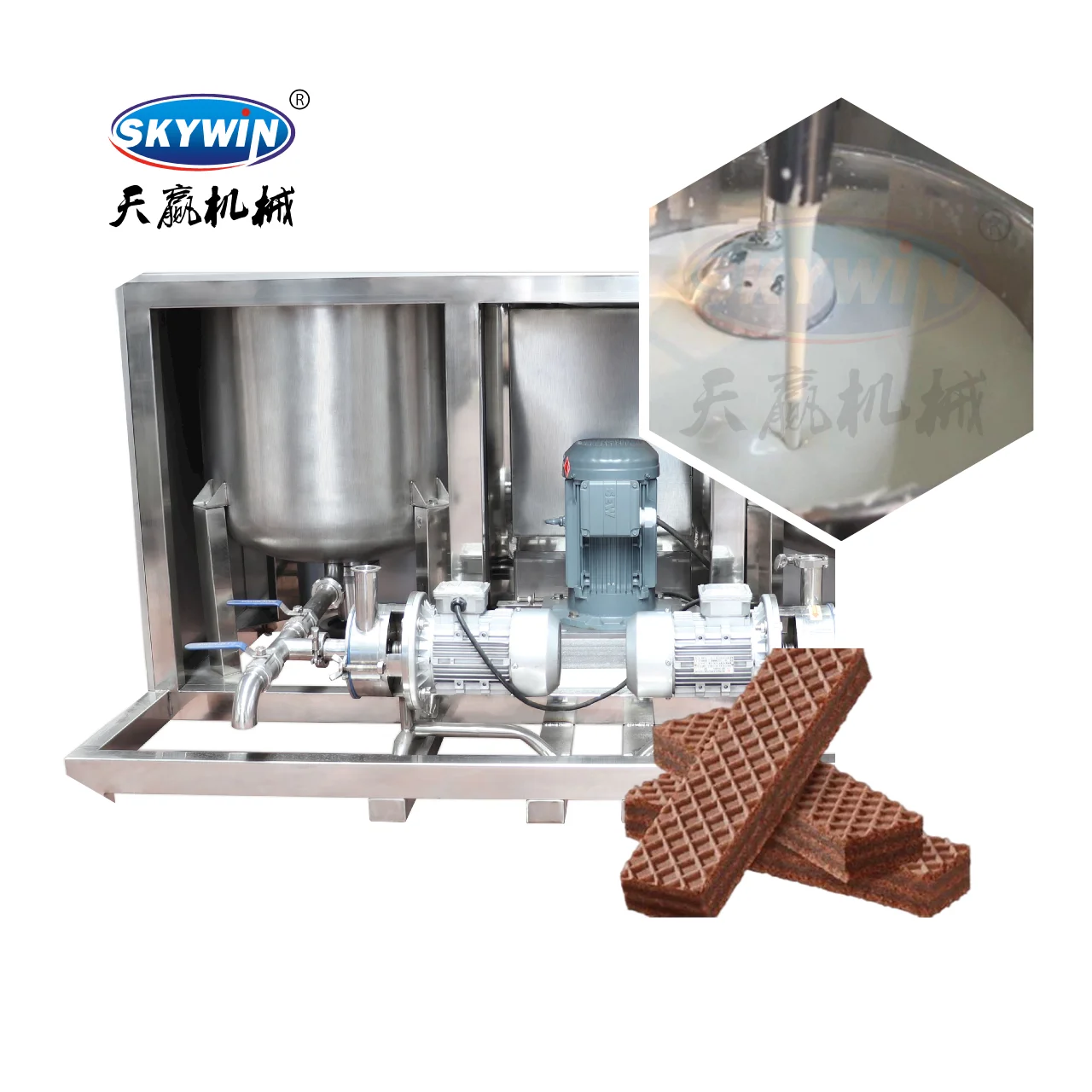 Full Automatic 27 Moulds Gas Oven Automatic Wafer Making Machine Processing Plant Wafer Biscuit Production
