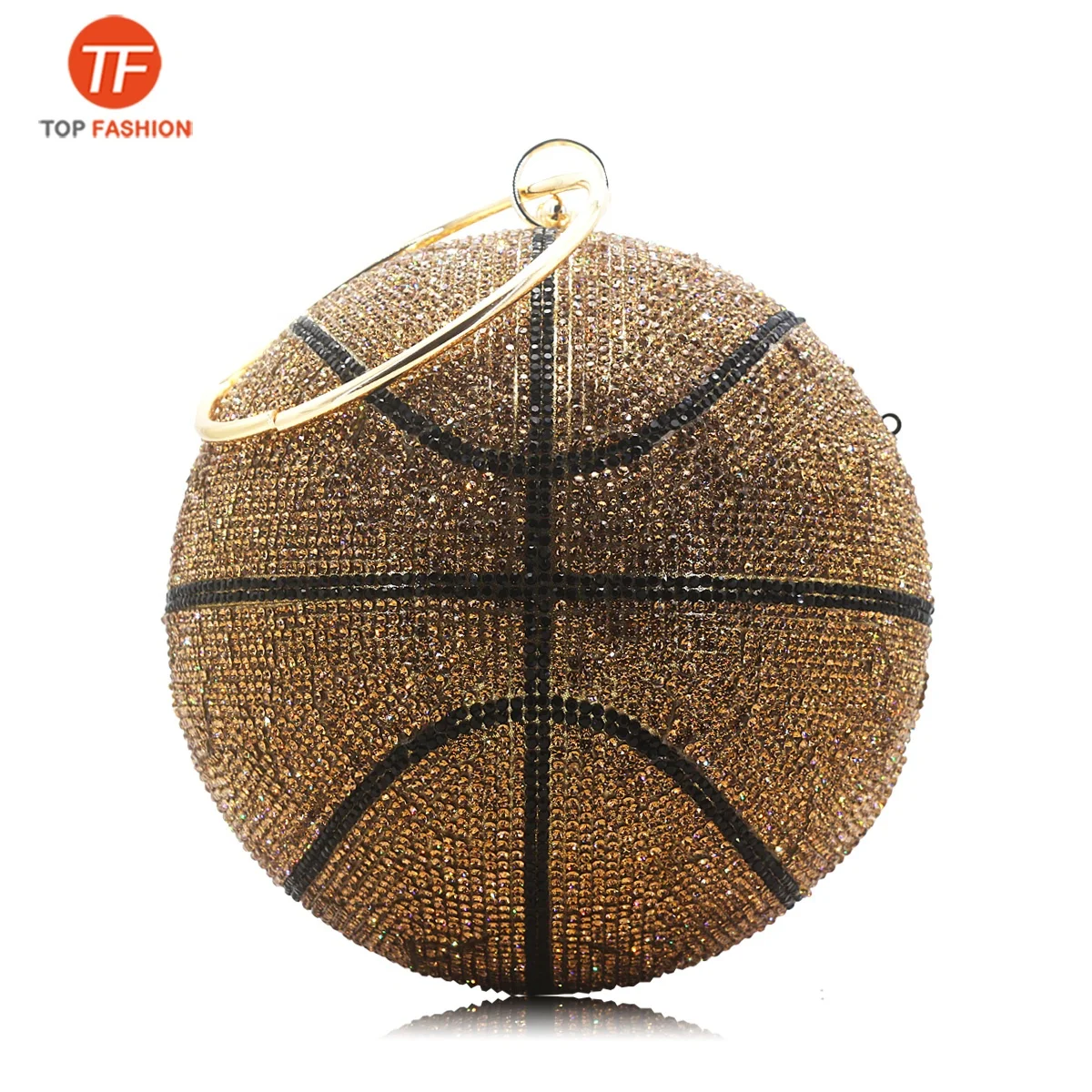 Новый дизайн 2020, Женский вечерний клатч в форме баскетбольного мяча с кристаллами, Круглый кошелек с кристаллами, сумка, сумочка со стразами