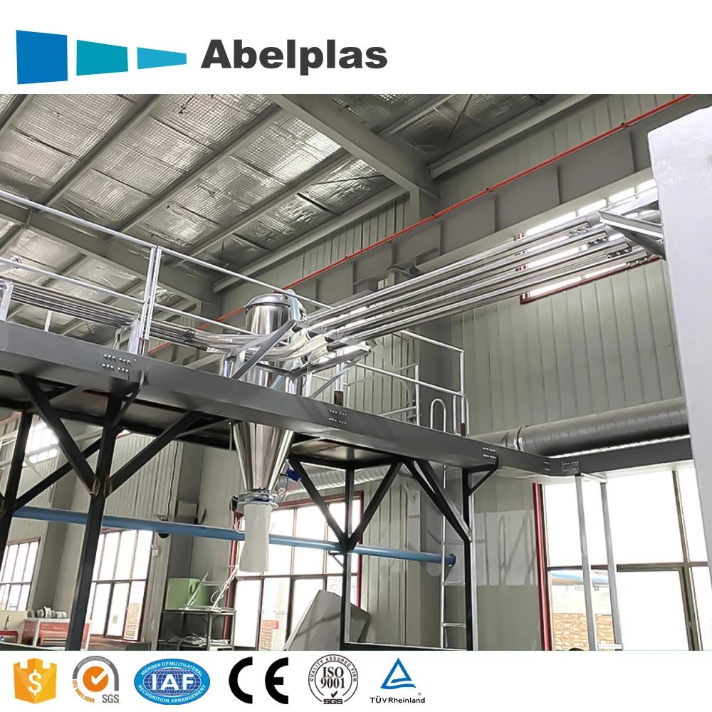 EAutomatic Feeding Weighing Mixing Compounding System for Spc Floor Extruder Production Line