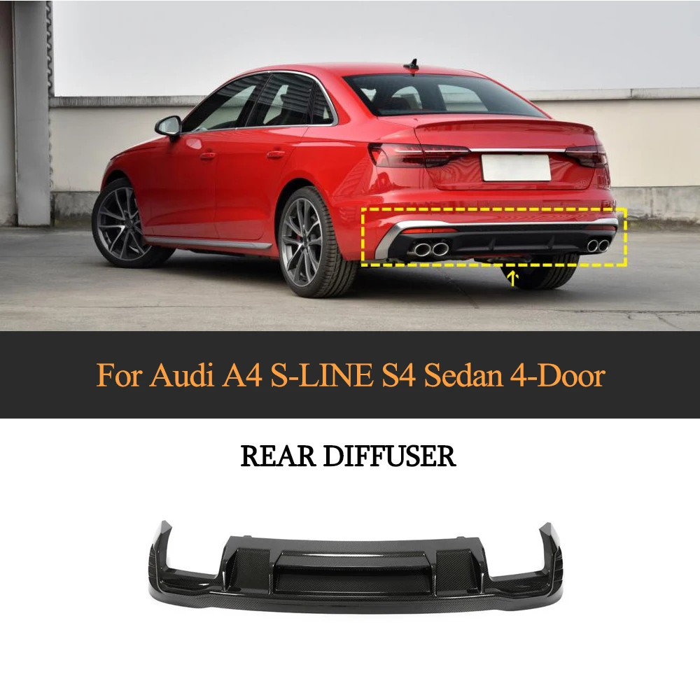 Высокоточный Улучшенный спойлер из сухого углеродного волокна S4 для Audi A4 B9 S-LINE седан 2020 - 2022