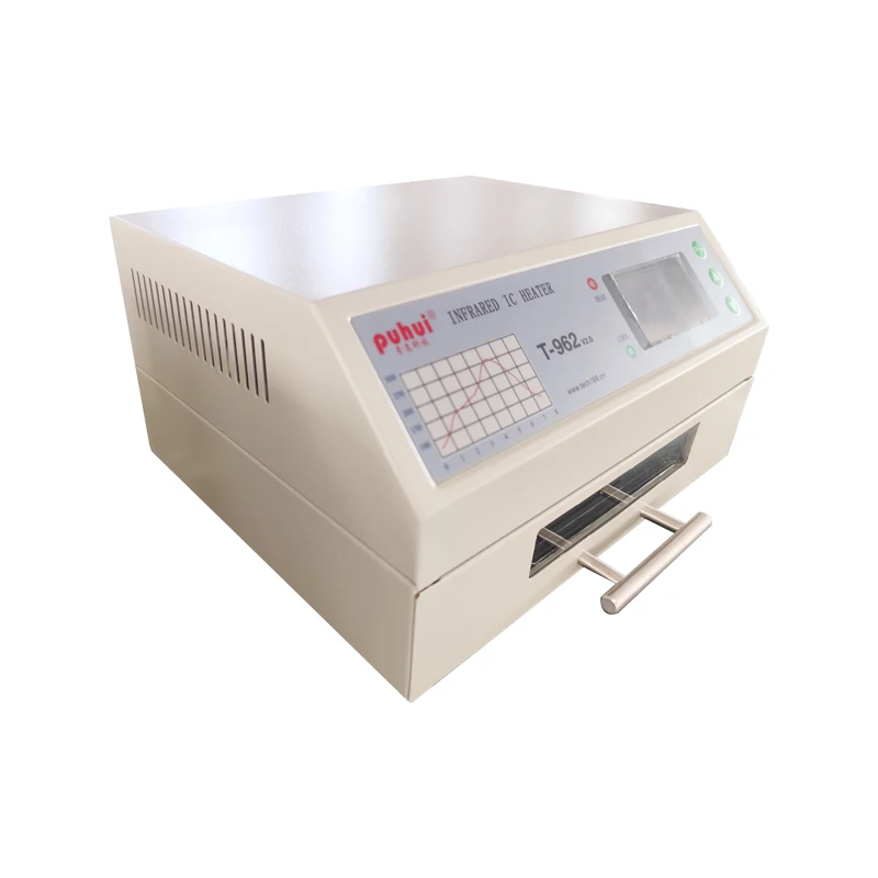 2023 Puhui PCB Smt небольшая оплавляющая паяльная печь T-962 V2.0 инфракрасный нагреватель для сварки светодиодами