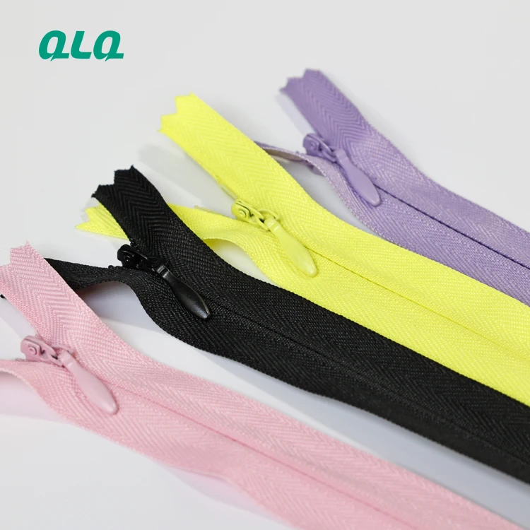 
New Arrival Colorful Invisible Zipper Close end zipper Cloth Bags Wallet for Craft Garment Accessories 
