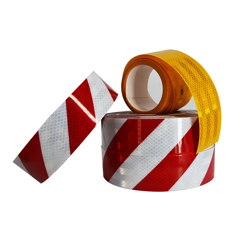 custom traffic cone car retro reflective sticker warning strip tape sheet truck red white