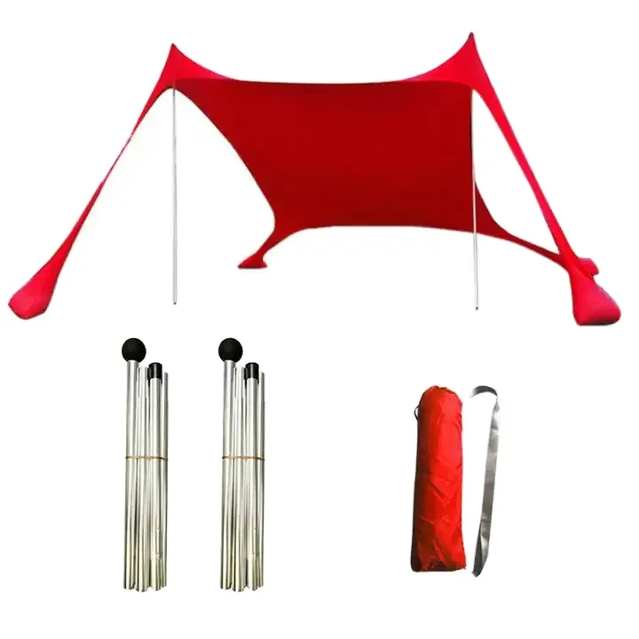 Custom Adjustable Single Layer Portable Beach Tent Lightweight Umbrella for Sun Shade and Travel Shelter Outdoor Use