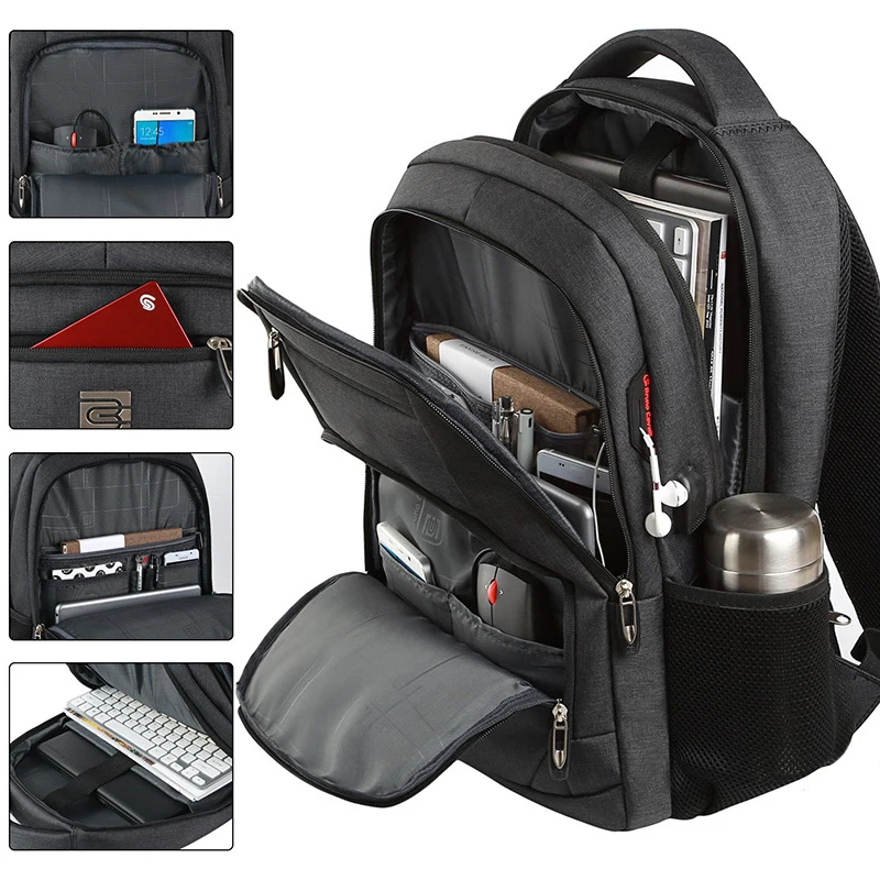 Hot sale USB laptop backpack waterproof men business travel backpack with usb Notebook backpack