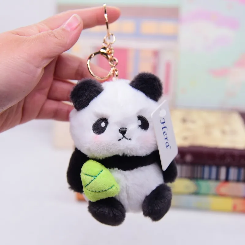 Wholesale Custom Small Plush Toy Character Panda Anime Mini Keyring Doll Keychain Plush Toys Manufacturer Custom Package OPP Bag