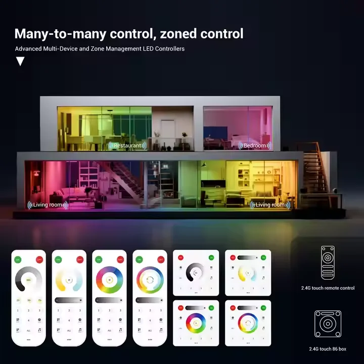 Sp530E Multi-Function Led Controller Blue Tooth Wifi Dc5V~24V SPI+5CH Dual-Mode Master Chip Smart Home App Control Lighting