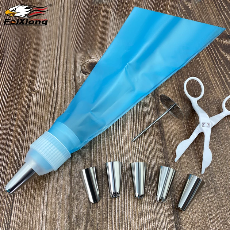 Cake Decorating Pen Cream Bag Stainless steel Nozzles Piping Baking Accessories