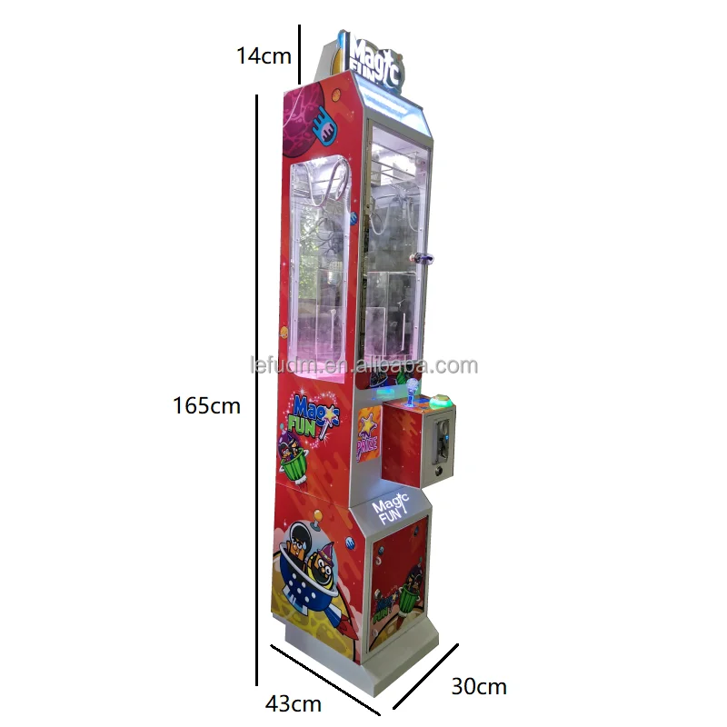 2023 New Mini Toy Claw Machine Indoor Magic Key Claw Machine  Mini Claw Machine with Bill Acceptor $300