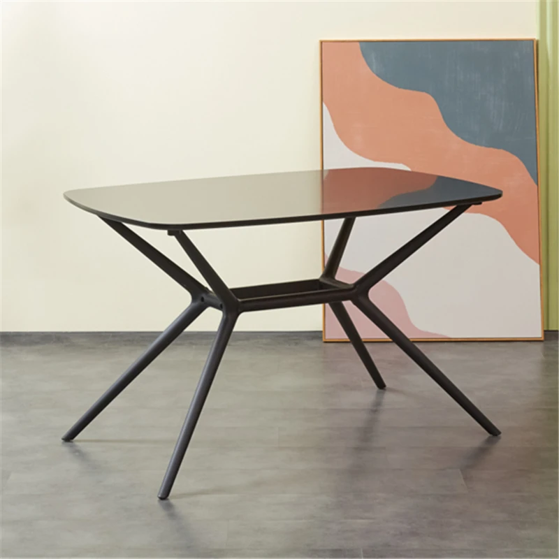 
China manufacturers dining furniture wholesale MDF dining table with pp legs 