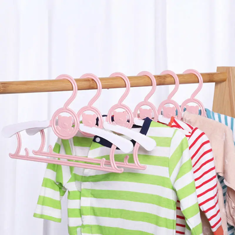 Adjustable Baby Clothes Hangers Children Plastic Clothing Display Rack Non-slip Kids Hanger Newborn Coats Organizer