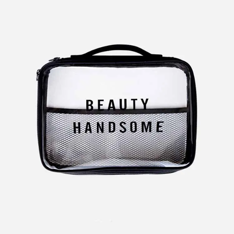 Wholesales  Colorful 3 Sets Clear PVC Travel Cosmetic Bags transparent cosmetic bag