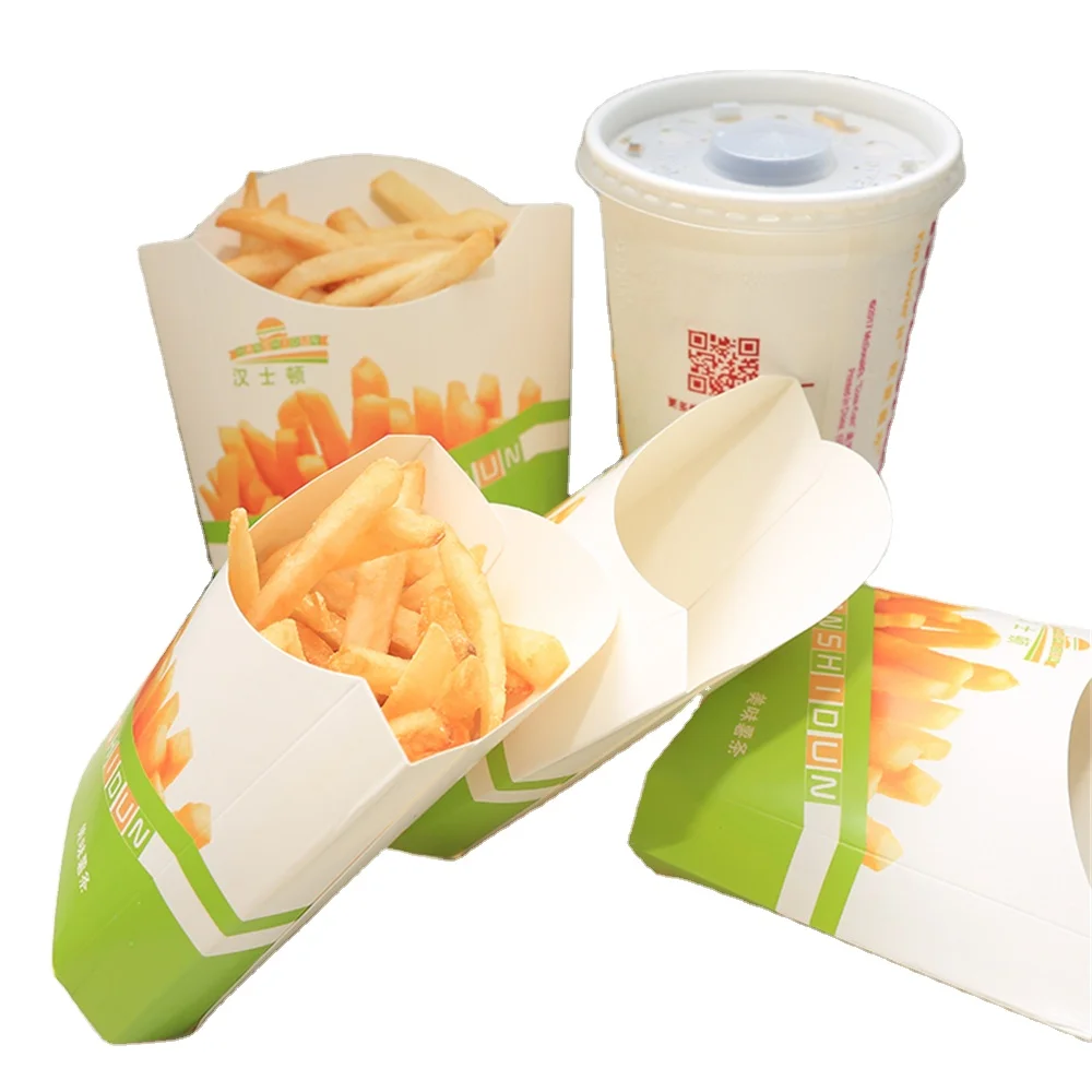 High Quality French Fries Container Chips Paper Box Factory Supplies for Cafeteria