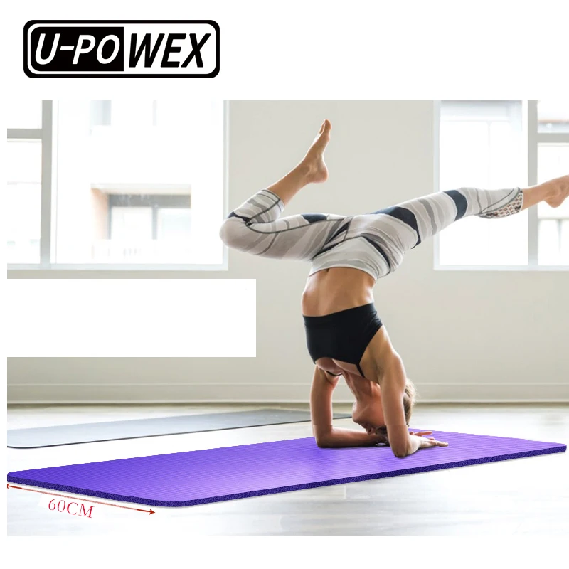 U-POWEX PVC Non Slip Exercise Mat high density custom private label eco yoga exercise mat with carry strap