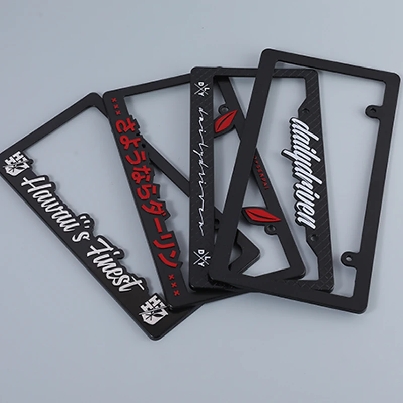 Custom Embossed Design Printed License Number Plate Frames License Plate Cover Car License Plate Frame