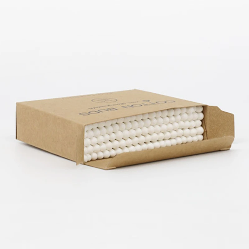 Bamboo stick cotton buds Bamboo stick cotton swab with customized cardboard box