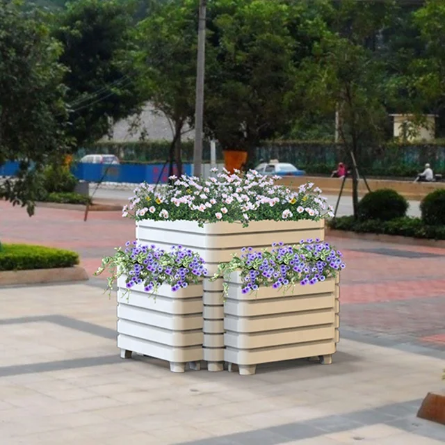 Garden bed PVC modular vertical street flower box garden bed for vegetables and plants