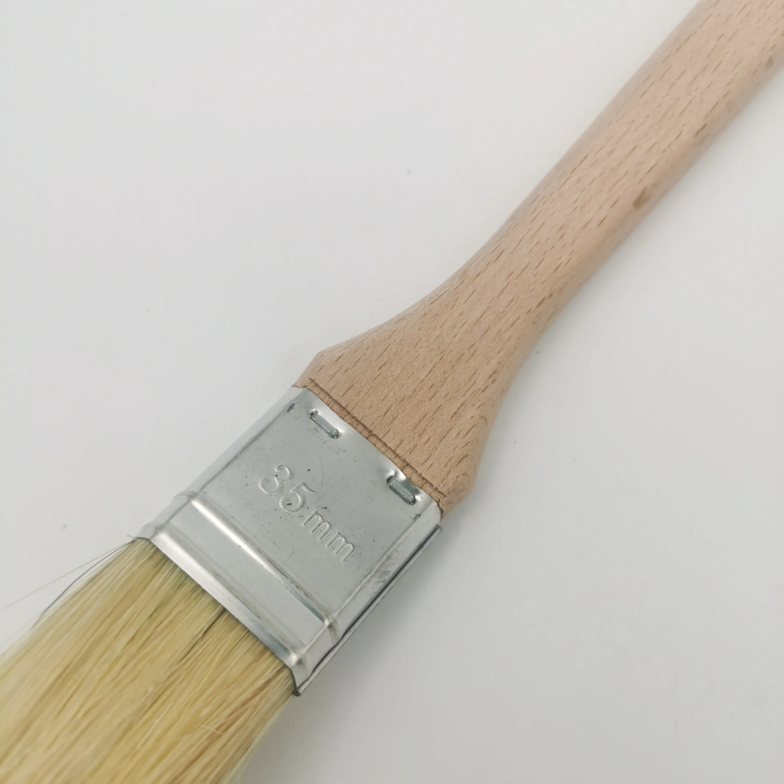Radiator paint brush with long bent handle
