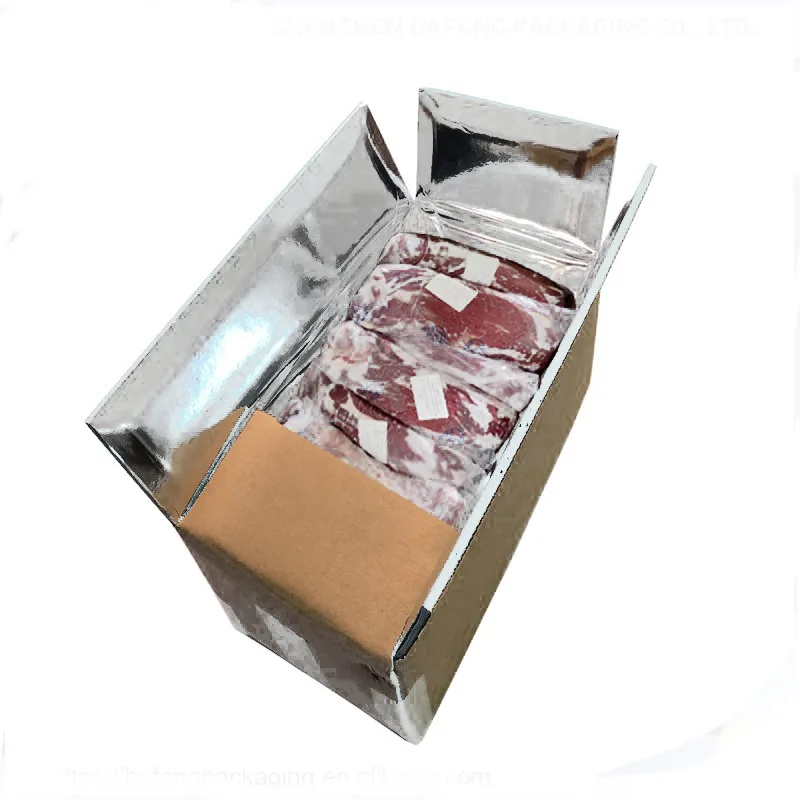 Customized Recyclable Aluminum Foil Lined Thermal Insulated Frozen Meat Seafood Packaging Shipping Boxes