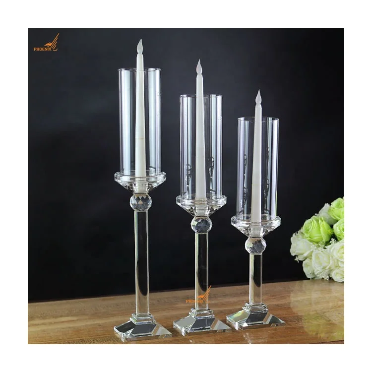 Индивидуальный размер хрустальный стеклянный подсвечник для чая прозрачный высокий дешевый распродажа
