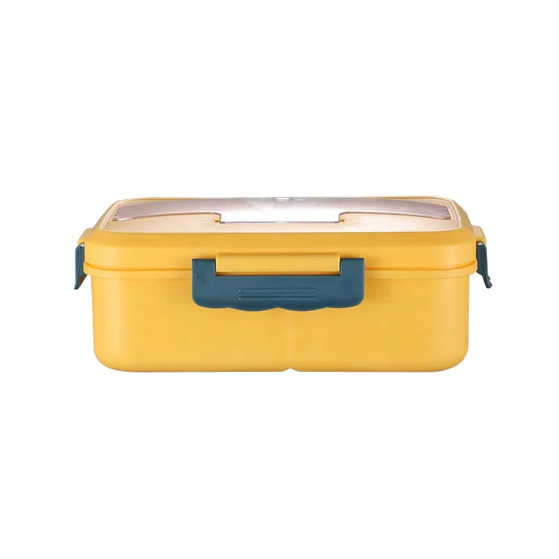Wheat straw lunch box 1100ml Bento cutlery set Portable lunch & dinner sealed Fresh-keeping box Student insulated Fast food box