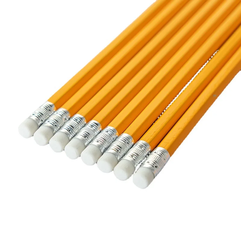 Factory Direct Supply HB Standard School And Office Use Natural Wood Custom Cute School Hb Wooden Graphite Pencils With Logo