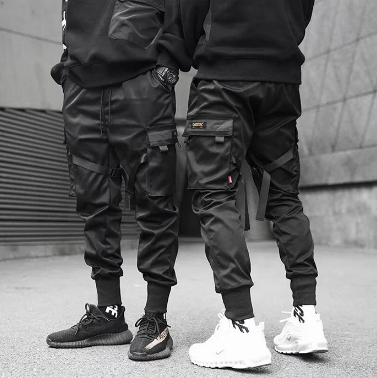 Wholesale Mens Long Cargo Cotton Blank Pants Joggers With Big Pockets