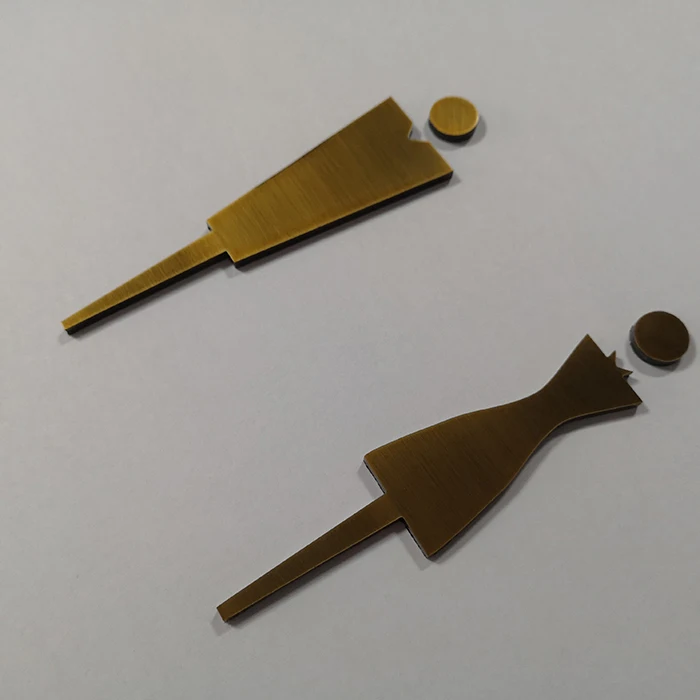 Бесплатная доставка 3D знак двери унитаза из нержавеющей стали для мужчин и женщин