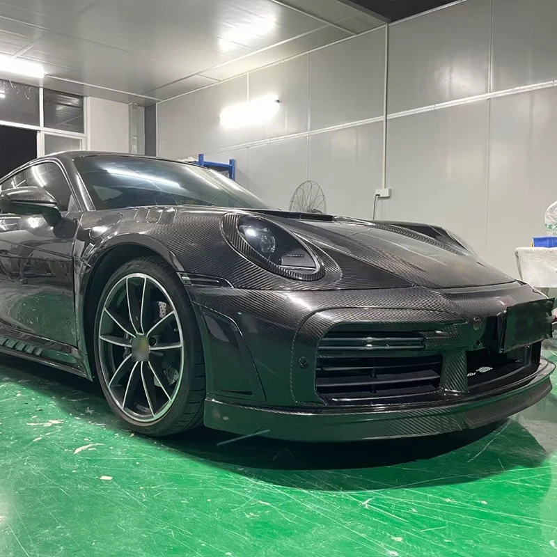 full set dry carbon fiber bodykit for Porsche 911 992 GTR body kit with hood bumper side skirt door wing