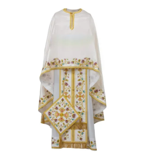 Holy Purple Catholic Church Priests Chasuble Fish Embroidered Vestments